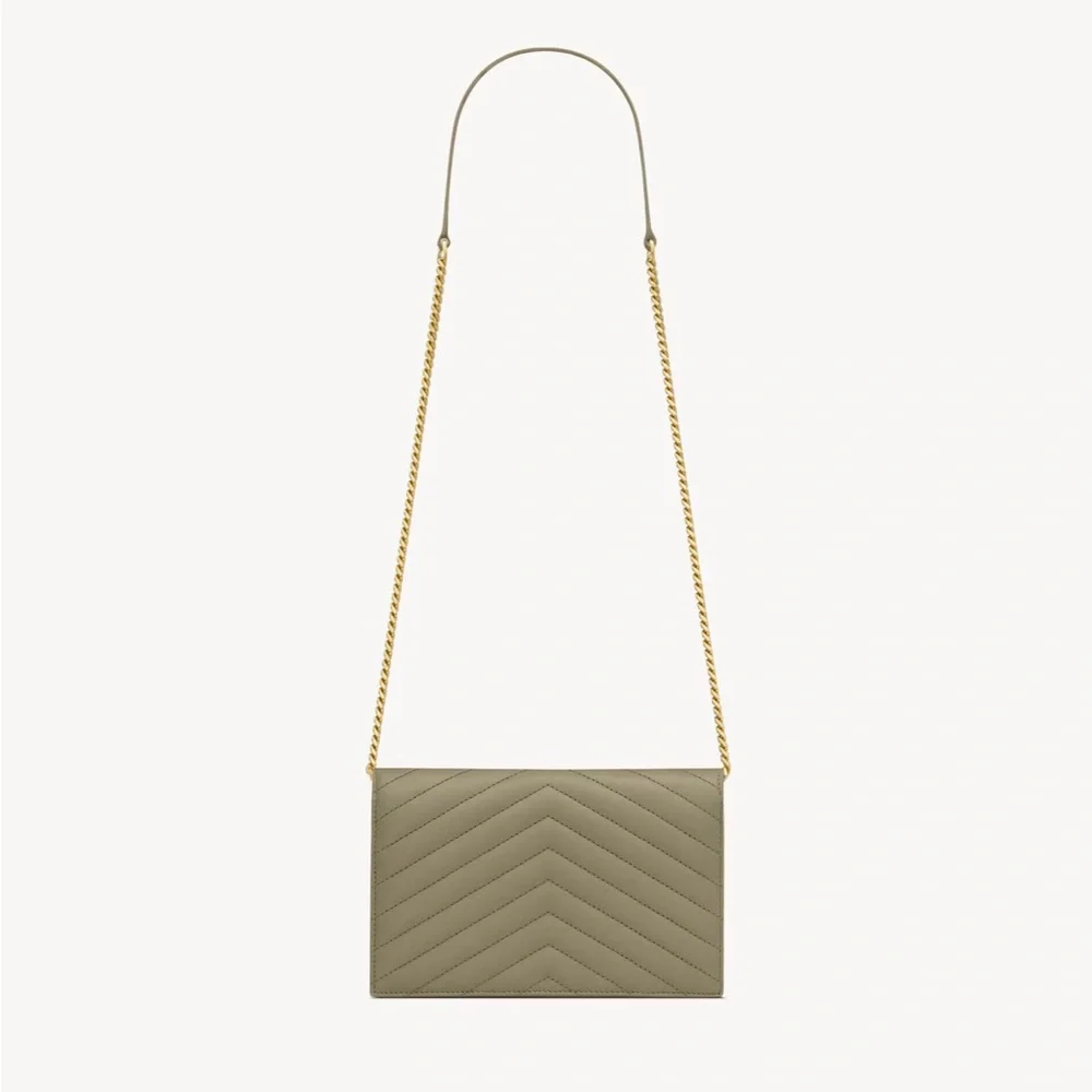 Ysl green wallet on chain cassandre - Picture 5 of 8